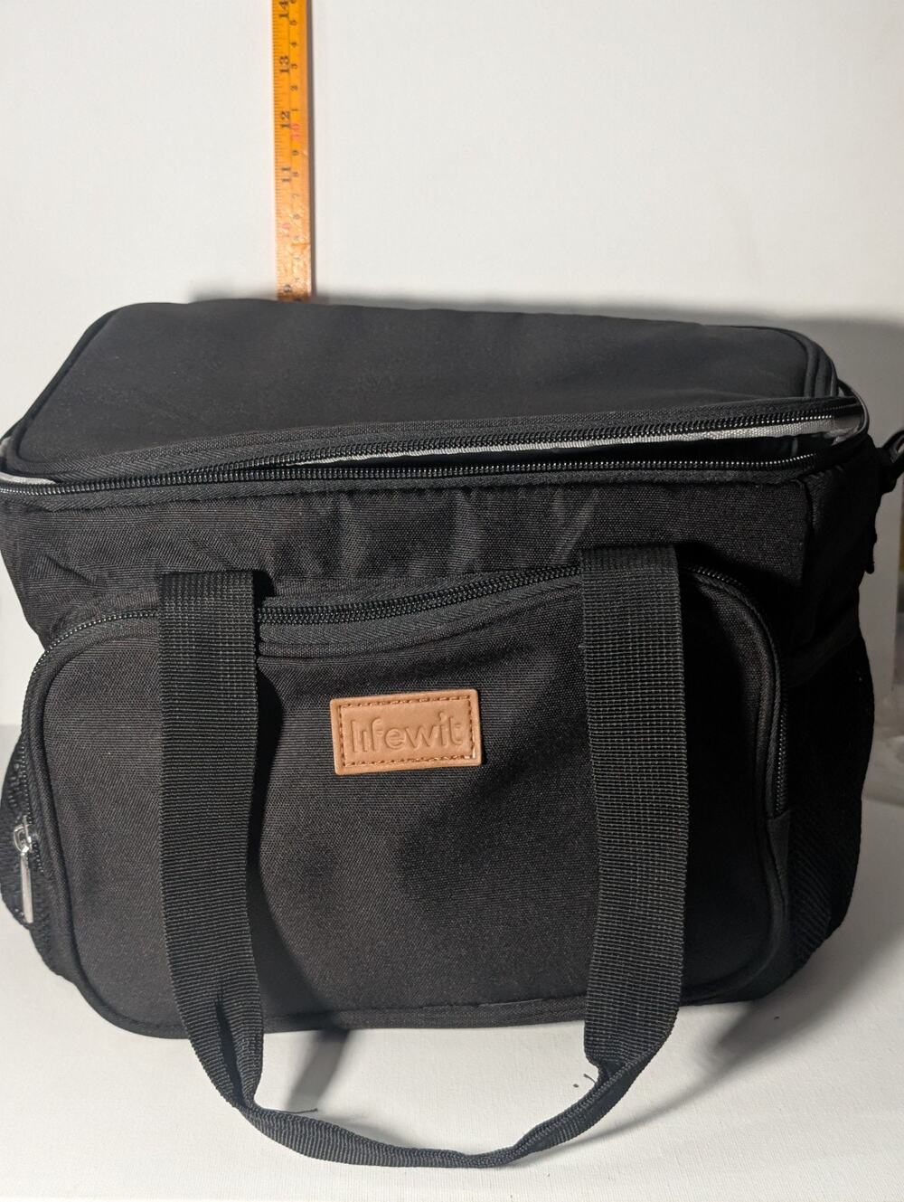 Lifewit Insulated Lunch Bag Black Soft Cooler Tote Leakproof Large Lunch Box